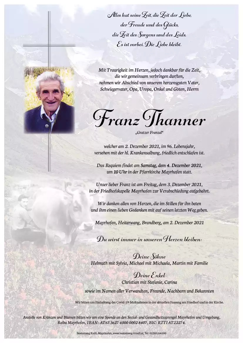 Parte von Franz Thanner